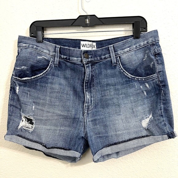 Wildfox Pants - Wildfox Womens Shorts Size 31 Live Boyfriend Short Hideout Distressed L3